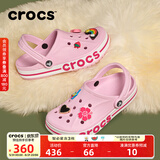 CROCS卡骆驰贝雅卡骆班洞洞鞋轻便耐磨拖鞋一脚蹬休闲鞋|205089 芭蕾粉/糖果粉-6TG 37 /38(230mm)