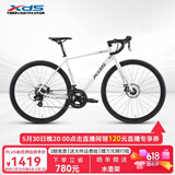 喜德盛（xds）公路自行车26款RC200机械碟刹7速14速X6铝合金车架学生成人通勤车 象牙白标准版(14速-碟刹) 700C*520（建议身高175-185）