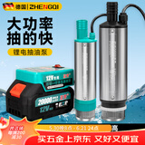 正齐12v锂电池抽油泵两用电动24v抽水泵小型柴油便携式抽油神器油抽子 12V-38型【锂电两用款】+6节电池
