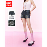 IEF/爱依服裤子2026夏季新款美式时尚小众设计辣妹百搭牛仔短裤 牛仔深蓝 M