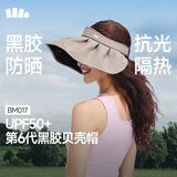 蕉下（beneunder）遮阳帽子女黑胶贝壳防晒帽男太阳帽便携空顶帽大帽檐全脸遮阳 灰