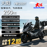 大阳V锐250T燃油踏板摩托车通勤省油长续航26款 哑闪黑哑浅灰 代步车