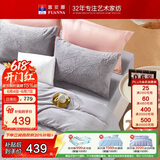 富安娜法兰绒四件套冬季防静电床品加厚保暖床单被套双人加大230*229cm