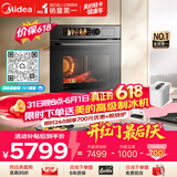 美的（Midea）【0.2s极速升温】嵌入式微蒸烤一体机GR7S 温湿智控空气炸 烤贝果 78L蒸烤箱 小西梅美的知味感R7S
