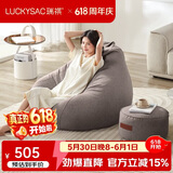 LUCKYSAC懒人沙发EPP豆袋 单人休闲客厅卧室阳台小沙发 舒适款一套暖灰色