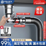 波洛克（Pollock）厨房下水套装洗菜盆下水管洗菜池水槽下水管单槽下水管道CPXSGDC