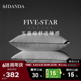 SIDANDA枕芯95%白鹅绒枕头五星级酒店羽绒枕100支全棉羽绒中枕48*74cm