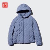 优衣库女装PUFFTECH空气棉服连帽外套478571 469871 478571/63天蓝色 XS