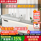 框蔻（kuangkou） 框蔻 收银台简约吧台前台接待台烤漆咨询台便利店铺小型柜台桌 灰色+白色【右拐】 左拐备注 160x60x100cm