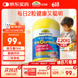 佳思敏（Nature's Way）学生三倍高含量DHA鱼油青少年补脑记忆力无腥味 【深海鱼油】DHA软糖 120粒*1瓶