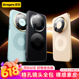 观悦【高端素皮丨镜头精孔全包】适用华为mate80promax手机壳80Pro风驰版保护套超薄磁吸真皮手感防摔