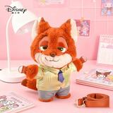 迪士尼（Disney）毛绒玩具布娃娃玩偶生日礼物礼品女 疯狂动物城尼克2公仔斜挎背包
