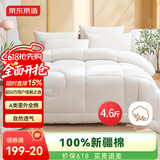京东京造【里外全棉】100%新疆棉花被子四季通用纯棉被芯 春秋被2x2.3m