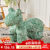 爱派森小马椅子网红动物座椅家用客厅落地摆件乔迁礼物卡通创意儿童沙发 【全新升级高品质】迪奥绿超大号
