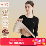 猫人保暖内衣女士发热羊毛秋衣秋裤套装加厚加绒含内穿打底线衣线裤冬 【羊毛发热+蚕丝润肤】墨黑 L 【建议重100-115斤】