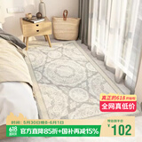 七棉仿羊绒卧室长条地毯 亲肤舒适防滑 典雅波斯 轻奢复古 80*160cm