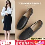 ZHR则则乐福鞋女通勤风舒适平底单鞋女两穿皮鞋女2026新款女鞋AH557黑38