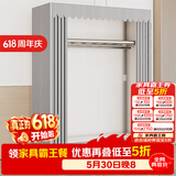 蜗家衣柜简易衣柜金属隔层布衣柜出租房卧室衣柜学生柜子宿舍家用衣橱