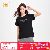 361°t恤衫女夏季新款潮流休闲宽松运动正肩上衣服短袖女装662629106-4