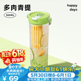 BABLOV花伴森儿童水杯大容量女生高颜值塑料运动儿童水杯吸管杯生日礼物
