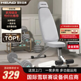 海德（HEAD）仰卧板哑铃凳多功能腹肌卧推凳健身椅仰卧起坐辅助器 限定升级款限时促销/灰色/全折叠