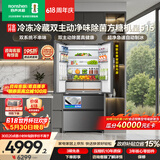 容声方糖机皇515L法式四开门冰箱双系统超薄零嵌入式一级能效无霜自动制冰灰BCD-515P60FZNAD国家补贴