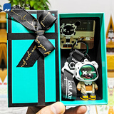 潮酷闪电小熊钥匙扣个性包挂饰女精致钥匙链卡通男生汽车钥匙挂件 小熊礼盒款【教师内森】带卡片