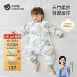 贝肽斯婴儿睡袋夏季竹棉纱布宝宝睡衣分腿儿童防踢被睡袋前4后2灵鹿 M