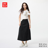 优衣库罗纹针织喇叭裙女装478325 09 黑色 S /155/64A