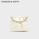 CHARLES&KEITH子母链条大容量流浪包托特包单肩斜挎包女包生日礼物CK2-40671449 【L号】Cream奶白色 L