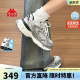 卡帕（Kappa）女鞋增高老爹鞋子女款夏季厚底跑步鞋休闲运动慢跑鞋 奥运灰 36.5