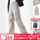 骆驼（CAMEL）【王俊凯同款】户外滑雪裤女三防水直筒裤加绒长裤冲锋裤 6806