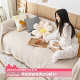 艾薇（AVIVI）沙发巾盖布毯沙发套罩全包四季通用沙发垫坐垫180*380卡其华夫格