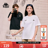 卡帕（Kappa）背靠背运动男士t恤短袖2026新款纯棉夏季跑步上衣K0D32TD21V