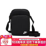 耐克NIKE中性单肩包小肩袋 HERITAGE 休闲包 DB0456-010黑小号