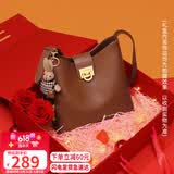 viney牛皮包包女包品牌水桶包轻奢单肩斜挎包生日礼物高级感送女友老婆