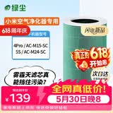 绿尘 适配小米米家（MI）空气净化器滤芯4pro/AC-M15-SC/5S/AC-M24-SC净化器过滤网滤芯除醛除霾除异味