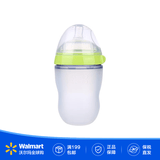 可么多么（como tomo）婴幼儿宽口径防胀气硅胶奶瓶（3-6个月）葫芦形250ml【沃尔玛】 绿色 250ml 3-6月 2个装