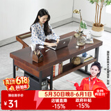 恬梦 电脑桌台式实木书桌书房老板桌工作台带抽屉办公学习写字桌子 支持尺寸定制（联系客服）
