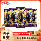 五羊牌冰淇淋流金蓝莓蓝莓味脆皮雪糕批发冷饮冰激凌78g*5支