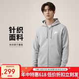 耐克(NIKE)男春秋连帽 防风 夹克外套 休闲运动 BV2649-063灰色XL