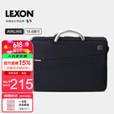 乐上（LEXON）手提包男15.6英寸笔记本包电脑包公事包时尚休闲公文包蓝黑色