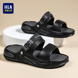 海澜之家（HLA）凉鞋男士夏季时尚户外两穿凉拖鞋HAALXM2FBK050 黑色43