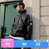 adidas宽松日常舒适运动夹克外套男女春季新款阿迪达斯官方三叶草   黑色（推荐选大一码)   XL