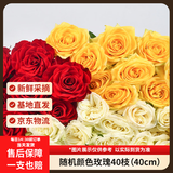 京东鲜花【随机玫瑰小盒】40枝随机3-4颜色日常悦己暖心礼物基地新鲜直发