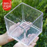 寿禾 玻璃瓶加厚透明植物插花水培容器 15*15大号方形水培玻璃瓶