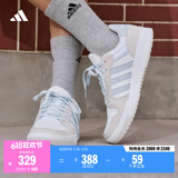 adidas ENTRAP美式校园风运动少年感复古篮球风板鞋男女阿迪达斯 白色/浅蓝/灰色   36