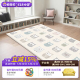 帕克伦韩国进口pvc可折叠宝宝爬行垫室内家用加厚婴儿爬爬垫儿童游戏垫 大头猫头鹰 190x130x1.2cm 【PVC款】