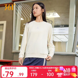 361°卫衣女士春夏季运动休闲舒适宽松圆领长袖套头上衣662334801D-1