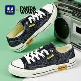 海澜之家Panda wowo帆布鞋男时尚舒适板鞋HAAFBM2FAQ010 黑色43